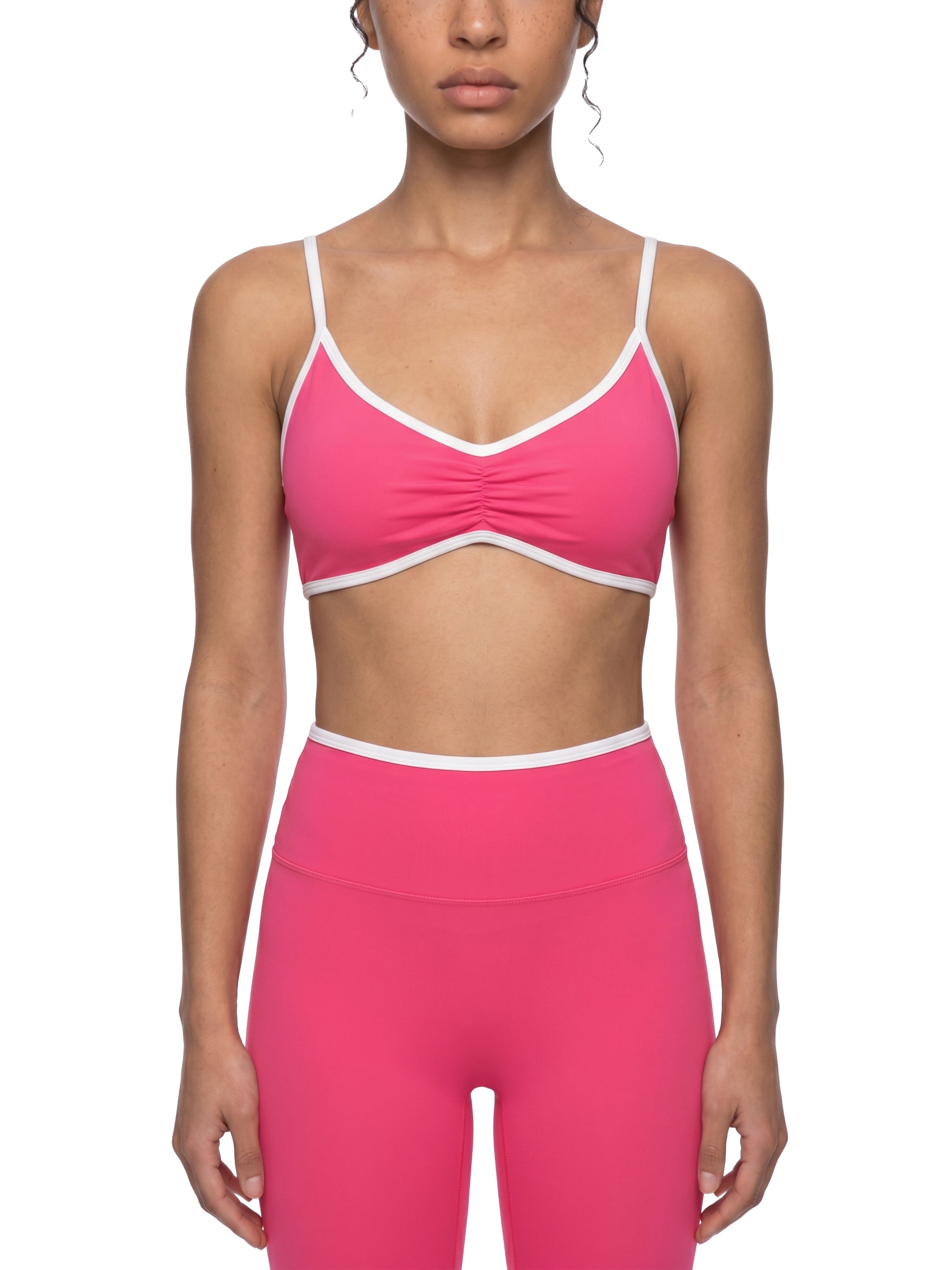 all,arcaprl,color,colour,block,ruched,v-neck,sports bra,women's,upper body