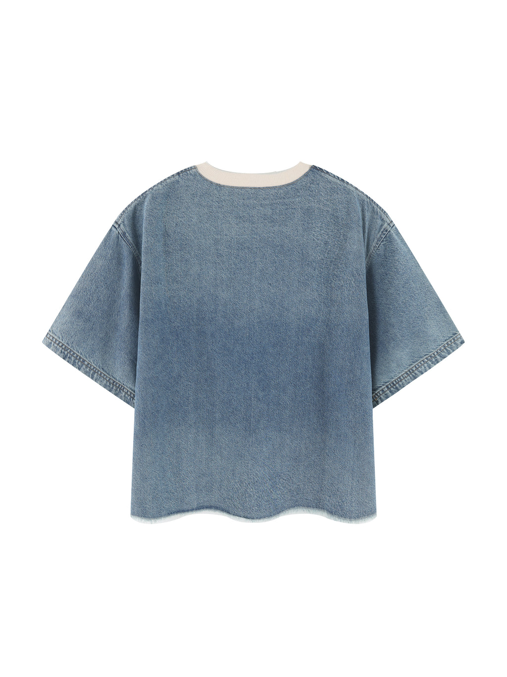 all,arcaprl,one-size,upper body,vintage,wash,boxy,raw-hem,denim,t-shirt