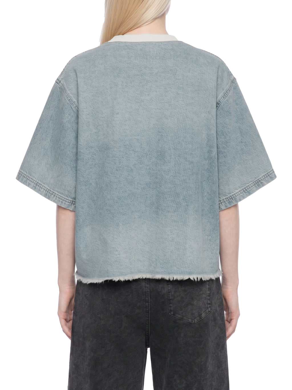 all,arcaprl,one-size,upper body,vintage,wash,boxy,raw-hem,denim,t-shirt