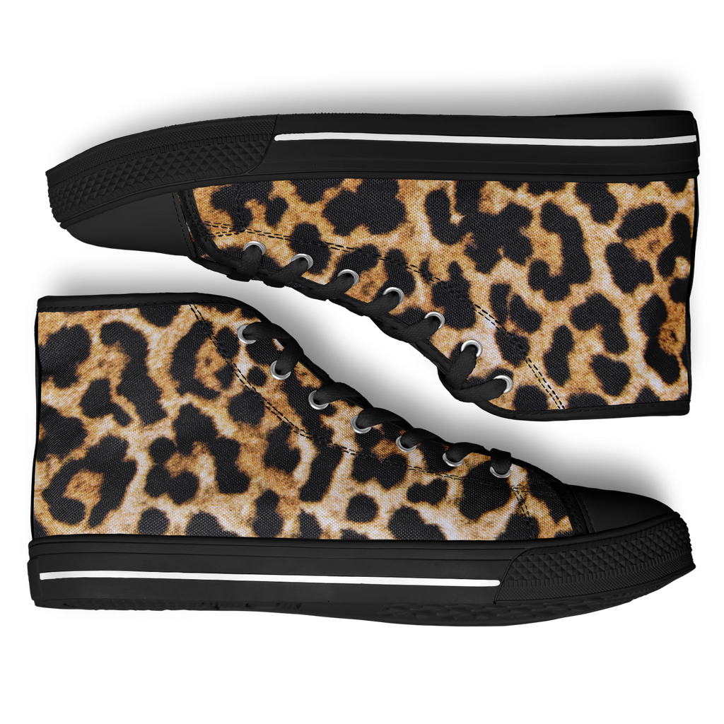 SNE4K | high top | leopard print | black details - Arcadia Apparel