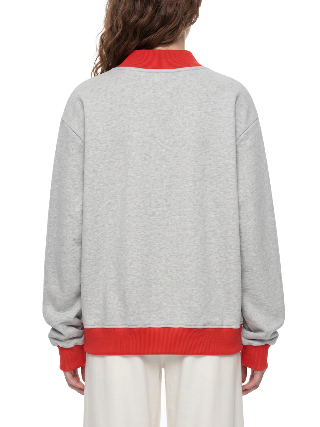 W | mock neck crewneck sweatshirt