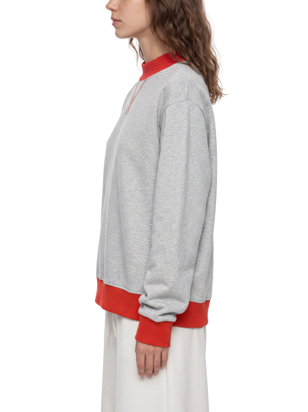 W | mock neck crewneck sweatshirt